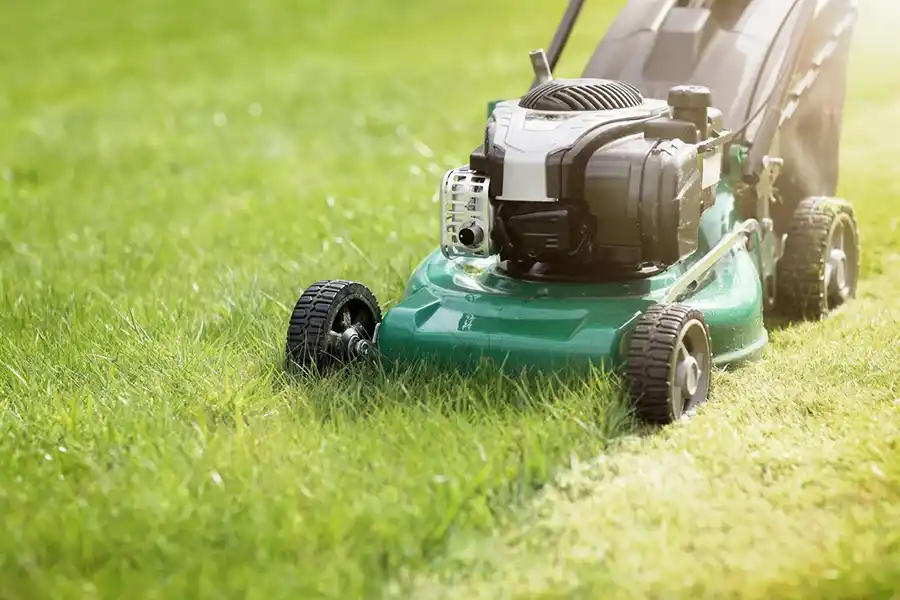 Can you mow wet grass in Fishers, IN